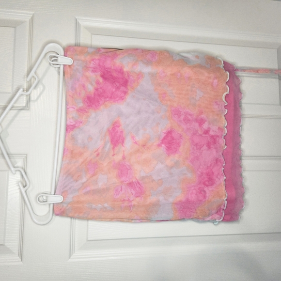Wild Fable Asymmetrical Pink and Orange Mini Skirt - Picture 5 of 6